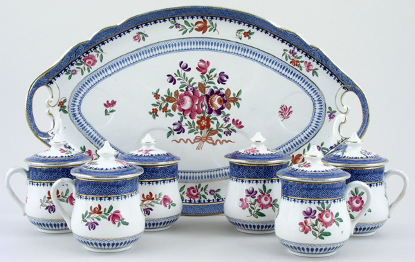 Custard Cups on Tray c1920s